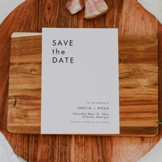 Einfache Elegante Save the Date-Karte Einladung