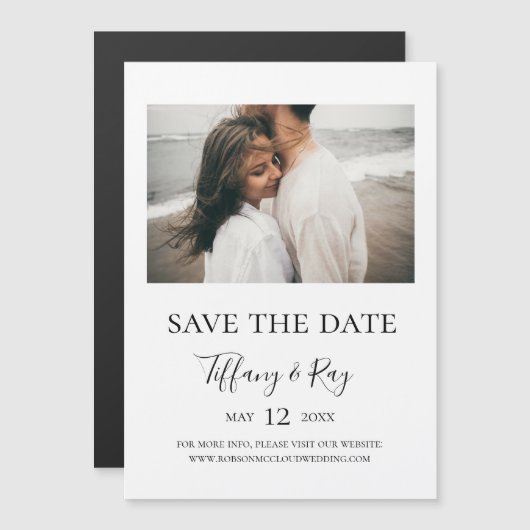 Einfache elegante Save the Date magnetische Einlad Magneteinladung (Vorne/Hinten)