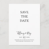 Einfache Elegante Save the Date Postkarte (Vorderseite)