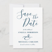 Einfache, elegante Save the Date Vorlage (Vorderseite)