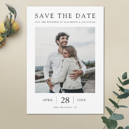 Einfache Elegante Save the Date Vorlage für Fotoka