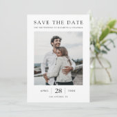 Einfache Elegante Save the Date Vorlage für Fotoka (Stehend Vorderseite)
