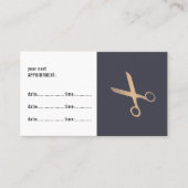 Einfache Elegante Schere Friseur-Karte Terminkarte (Vorderseite)