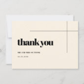 Einfache elegante & schicke Hochzeit Dankeschön Ka Dankeskarte (Vorderseite)