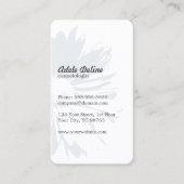 Einfache elegante Schlichte Blumenkosmetologin Visitenkarte (Vorderseite)