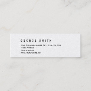 Einfache elegante Schlichte Trendy Business Card Mini Visitenkarte