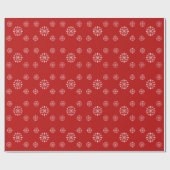 Einfache Elegante Schneeflocken Pattern Roter Urla Geschenkpapier (Flach)