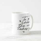 Einfache Elegante Schöne handgeschriebene Skriptre Kaffeetasse (VorderseiteRechts)