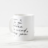 Einfache Elegante Schöne handgeschriebene Skriptre Kaffeetasse (Vorderseite Links)