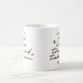 Einfache Elegante Schöne handgeschriebene Skriptre Kaffeetasse (Mittel)