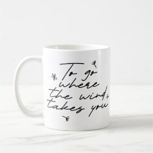 Einfache Elegante Schöne handgeschriebene Skriptre Kaffeetasse
