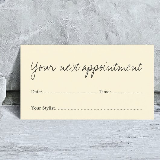 Einfache Elegante Schöne Lounge Terminkarte