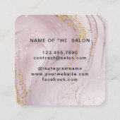 Einfache Elegante Schönheitssalon Erstmals Rabattkarte (Rückseite)