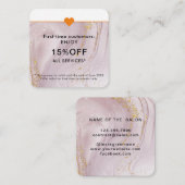 Einfache Elegante Schönheitssalon Erstmals Rabattkarte (Vorne/Hinten)