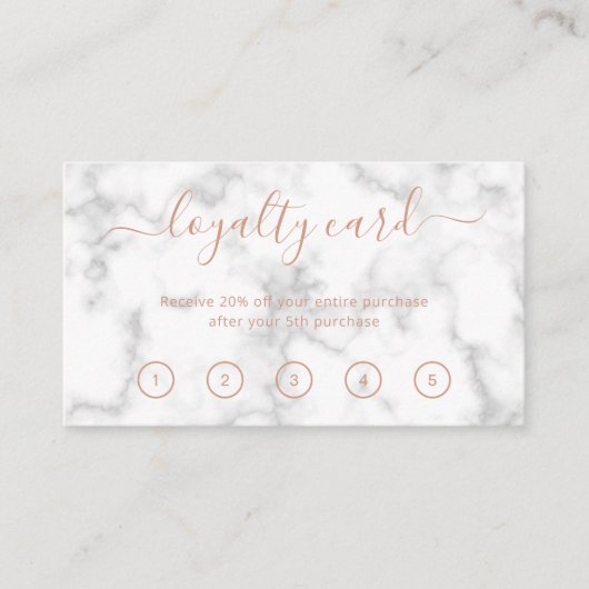 Einfache Elegante Schönheitssalon Rose Treuekarte (Vorderseite)