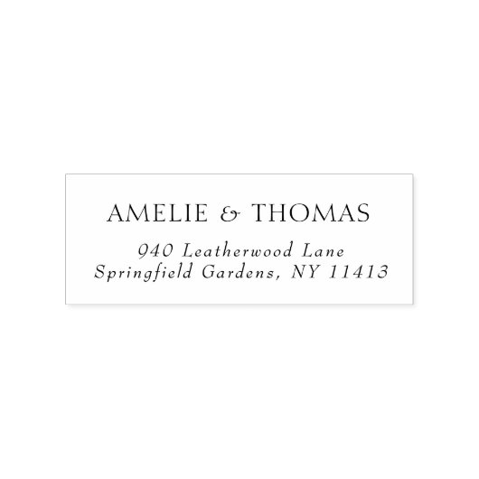 Einfache elegante Schreibschrift für Hochzeiten Gummistempel (Prägung)