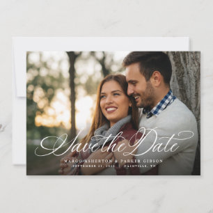 Einfache, elegante Schrift mit einem Foto horizont Save The Date
