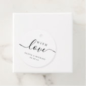 Einfache, elegante Schrift mit Liebe-Hochzeit Geschenkanhänger (Beispiel)