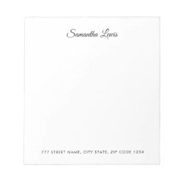 Einfache elegante Schrift Professional Notizblock