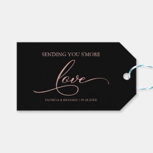 Einfache elegante Schrift S'more-Liebe-Gunst-Beute Geschenkanhänger
