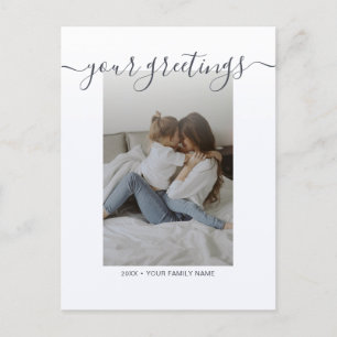 Einfache elegante Schriftfamilie für Fotogrüße Postkarte