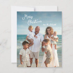 Einfache elegante Schriftfamilien-Foto-Weihnachtsk
