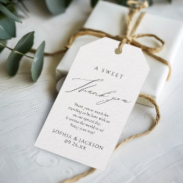 Einfache elegante Schriftzug-Dankes-Schmuckstücke Geschenkanhänger