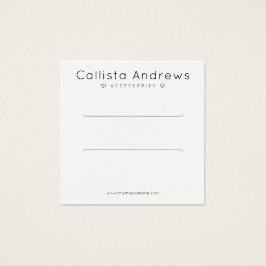 Einfache elegante Schwarz-Herz-Clip-Display (Vorderseite)