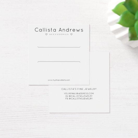 Einfache elegante Schwarz-Herz-Clip-Display (Schreibtisch)