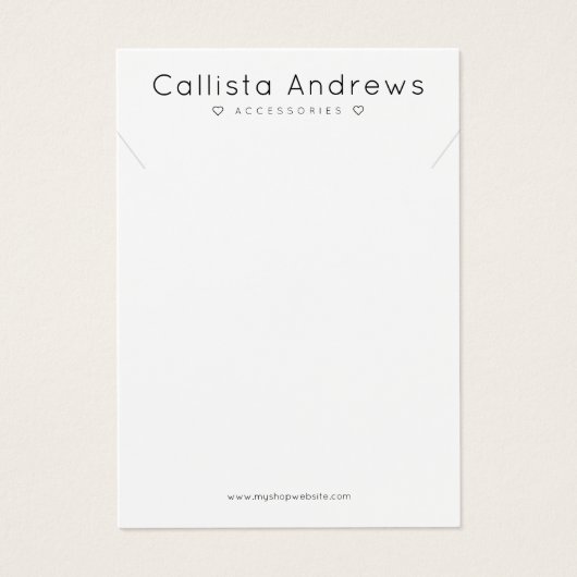 Einfache elegante Schwarz-Herzen-Anzeige (Vorderseite)