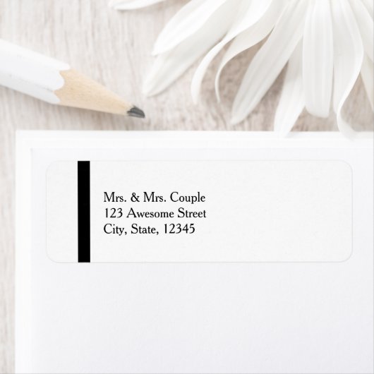 Einfache elegante Schwarz-Weiß-Adresse (Insitu)