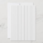 Einfache, elegante Schwarz-Weiß-Hochzeit Einladung (Rückseite)