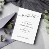 Einfache, elegante Schwarz-Weiß-Hochzeit Save The Date
