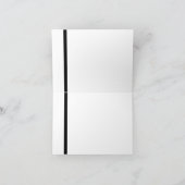 Einfache elegante Schwarz & Weiß Hochzeit Vielen D Dankeskarte (Innenseite)