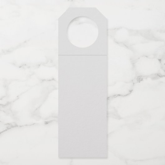 Einfache elegante Schwarz & Weiß Hochzeit Vielen D Flaschenanhänger (Rückseite)