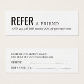 Einfache elegante Schwarz-Weiß-Karte (Vorne & Hinten)