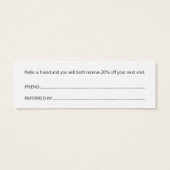 Einfache elegante Schwarz-Weiß-Karte (Rückseite)