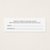 Einfache elegante Schwarz-Weiß-Karte (Rückseite)