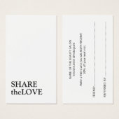 Einfache elegante Schwarz-Weiß-Karte (Vorne & Hinten)