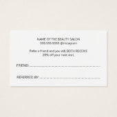 Einfache elegante Schwarz-Weiß-Karte (Rückseite)