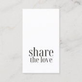 Einfache elegante Schwarz-Weiß-Karte Empfehlungskarte (Vorderseite)