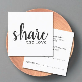 Einfache elegante Schwarz-Weiß-Karte Empfehlungskarte