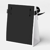 Einfache Elegante Schwarz-weiß Moderne Minimale Sc Geschenkschachtel (Rückseite)