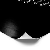 Einfache Elegante Schwarz-weiß Moderne Minimale Sc Poster (Ecke)