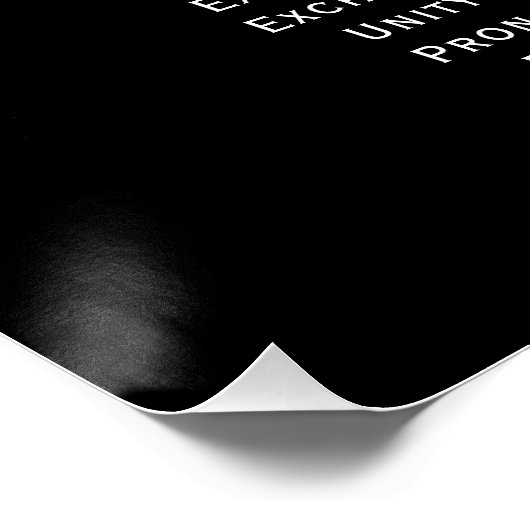 Einfache Elegante Schwarz-weiß Moderne Minimale Sc Poster (Ecke)