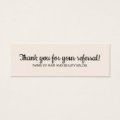 Einfache elegante Schwarz-Weiß-Referenzkarte (Vorderseite)