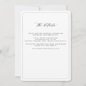 Einfache, elegante Schwarz-Weiß-Szene in einer Hoc Einladung (Rückseite)