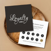 Einfache Elegante Schwarz-weiße Beauty Salon Treuekarte