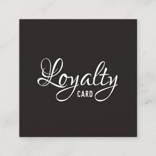 Einfache Elegante Schwarz-weiße Beauty Salon Treuekarte (Vorderseite)