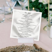 Einfache elegante Schwarz-weiße Fun Facts Chic Wed Serviette